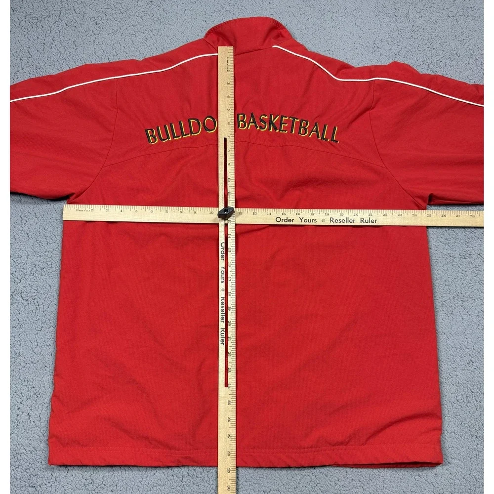 Nike Hemet Bulldogs Jacket Mens Large Red Basketball Full‎ Zip Warm Up Coat